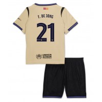 Barcelona Frenkie de Jong #21 Fotballklær Bortedraktsett Barn 2025-26 Kortermet (+ korte bukser)